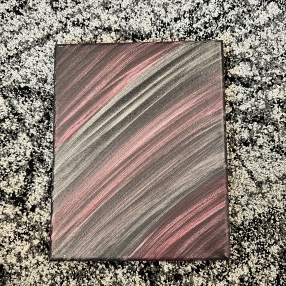 Modern Pink and Gray Abstract Canvas Art